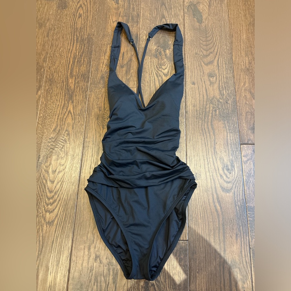 Island Goddess Soft Strap Over the Shoulder One Piece Black La Blanca Women’s 8 - Picture 3 of 5